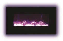 34" Amantii Flush Mount Electric Fireplace W/ Black Glass Surrounding -Dimplex Shop 6