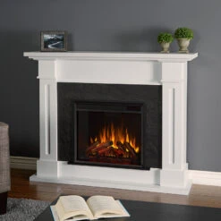 53.5" Kipling White Electric Fireplace