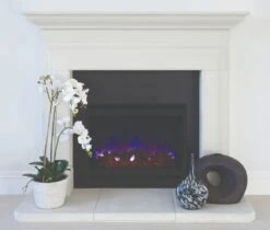 31" Zero Clearance Arched Electric Fireplace With A 6 Log Set -Dimplex Shop 7 106