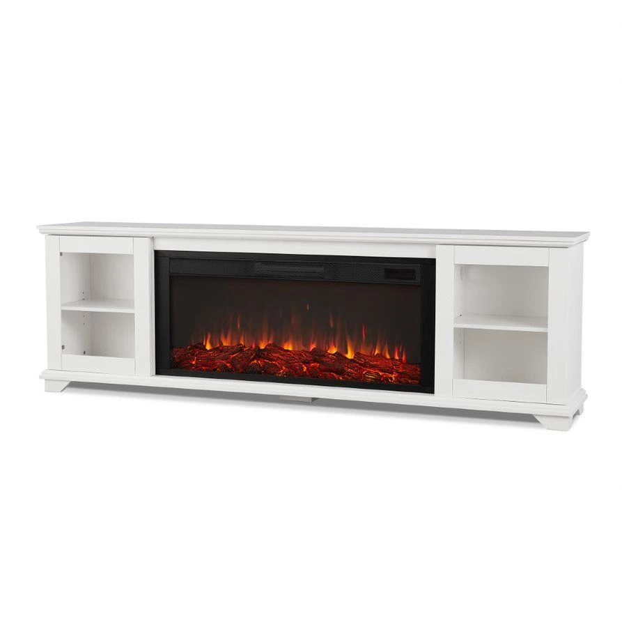 81" Benjamin White TV Stand Electric Fireplace 6 81" Benjamin White TV Stand Electric Fireplace - Image 6