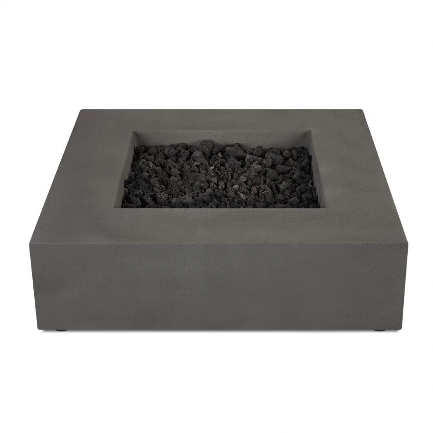 40" Eureka Low Square Natural Gas Fire Table In Carbon 7 40" Eureka Low Square Natural Gas Fire Table In Carbon - Image 7