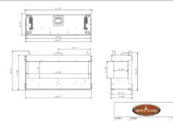 48" Toscana 3 Sided Liquid Propane Wall Fireplace -Dimplex Shop 7 165