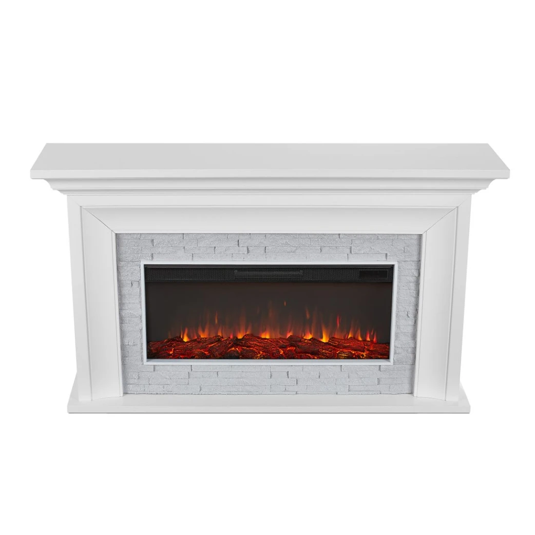 69" Sonia White Landscape Electric Fireplace 7 69" Sonia White Landscape Electric Fireplace - Image 7
