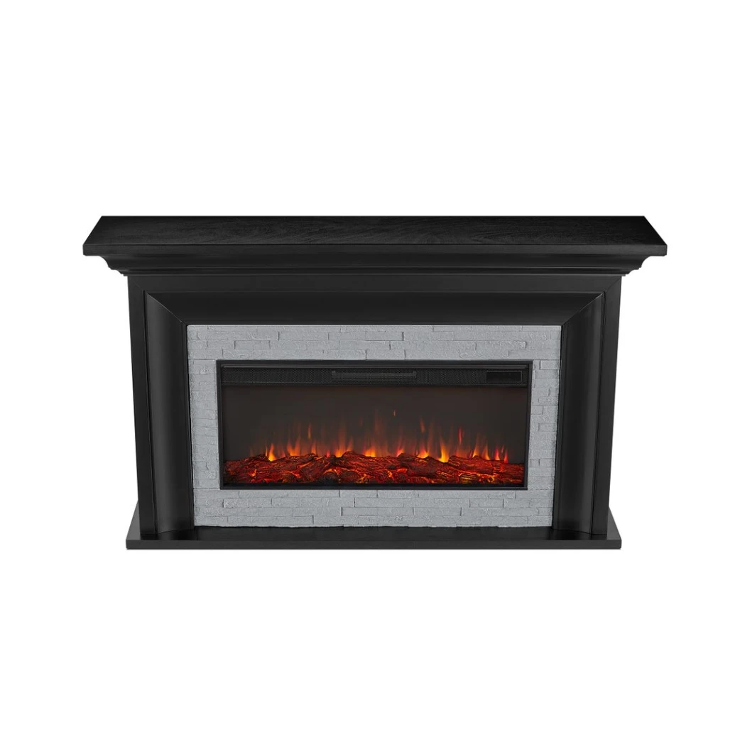 69" Sonia Black Landscape Electric Fireplace 7 69" Sonia Black Landscape Electric Fireplace - Image 7