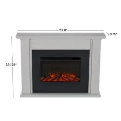 52" Tejon Slim Bone White Electric Fireplace -Dimplex Shop 7 173