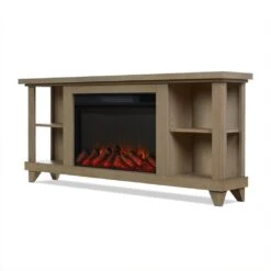 58" Penrose Driftwood Entertainment Center Electric Fireplace -Dimplex Shop 7 175