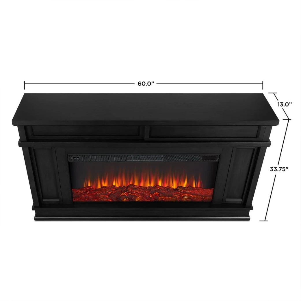 60" Torrey Black Electric Fireplace 7 60" Torrey Black Electric Fireplace - Image 7