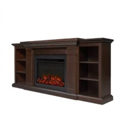 74" Winterset Dark Walnut Electric Fireplace -Dimplex Shop 7 193
