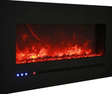 34" Sierra Flush Wall Mount Electric Fireplace W/ Steel Surrounding With Clear Media 7 34" Sierra Flush Wall Mount Electric Fireplace W/ Steel Surrounding With Clear Media - Image 7