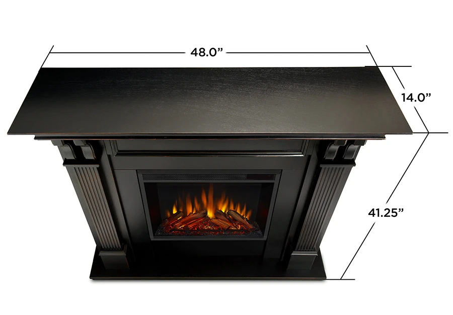 48" Ashley Black Electric Fireplace 6 48" Ashley Black Electric Fireplace - Image 6