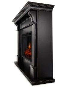 48" Ashley Black Electric Fireplace 21 48" Ashley Black Electric Fireplace -Dimplex Shop 7100E BW Side