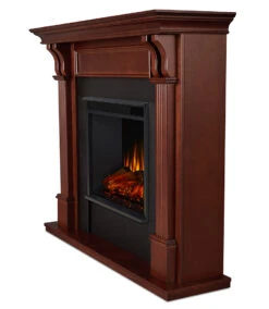 48" Ashley Mahogany Electric Fireplace 21 48" Ashley Mahogany Electric Fireplace -Dimplex Shop 7100E M Side