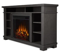 56" Belford Grey Media Electric Fireplace -Dimplex Shop 7330E GRY Side