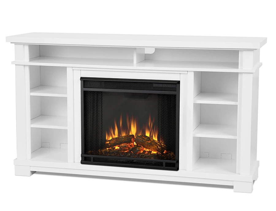 56" Belford White Media Electric Fireplace 2 56" Belford White Media Electric Fireplace - Image 2