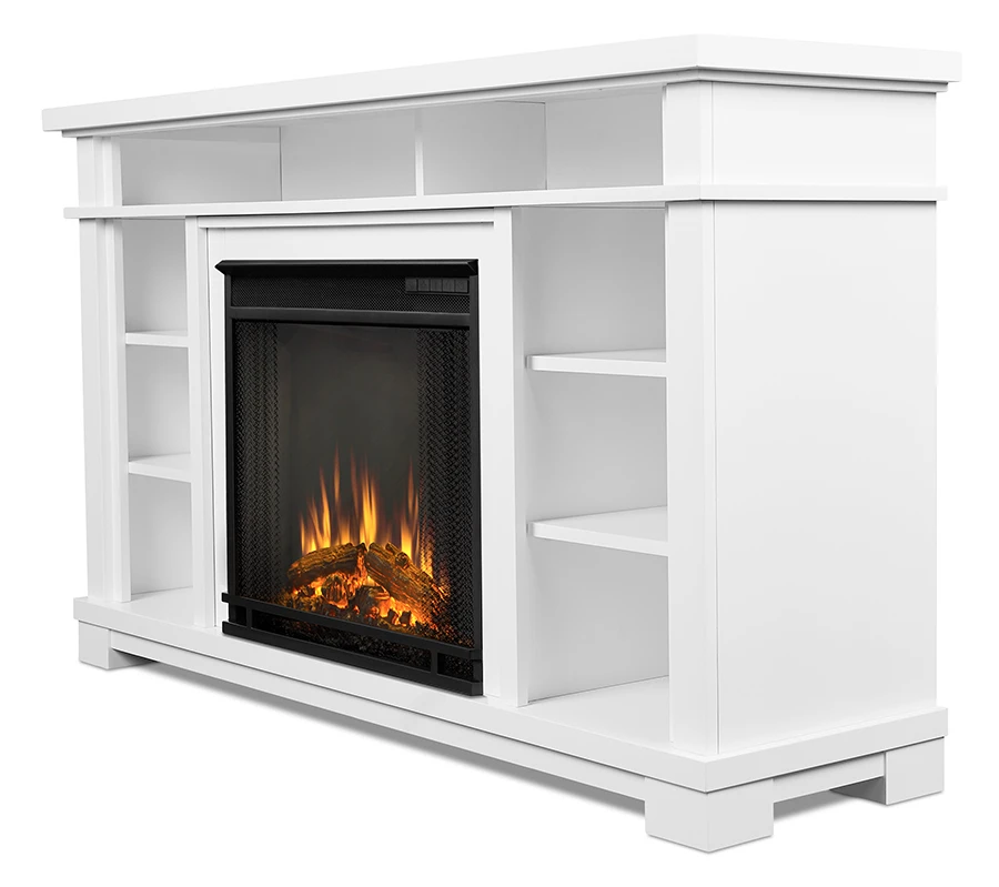 56" Belford White Media Electric Fireplace 3 56" Belford White Media Electric Fireplace - Image 3