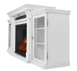 67" Calie White Entertainment Center Electric Fireplace -Dimplex Shop 7720E W Side