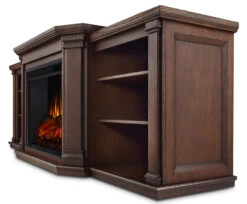 75.5" Valmont Chestnut Oak Entertainment Center Electric Fireplace -Dimplex Shop 7930E CO Side