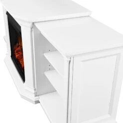 75.5" Valmont White Entertainment Center Electric Fireplace 23 75.5" Valmont White Entertainment Center Electric Fireplace -Dimplex Shop 7930E W Corner