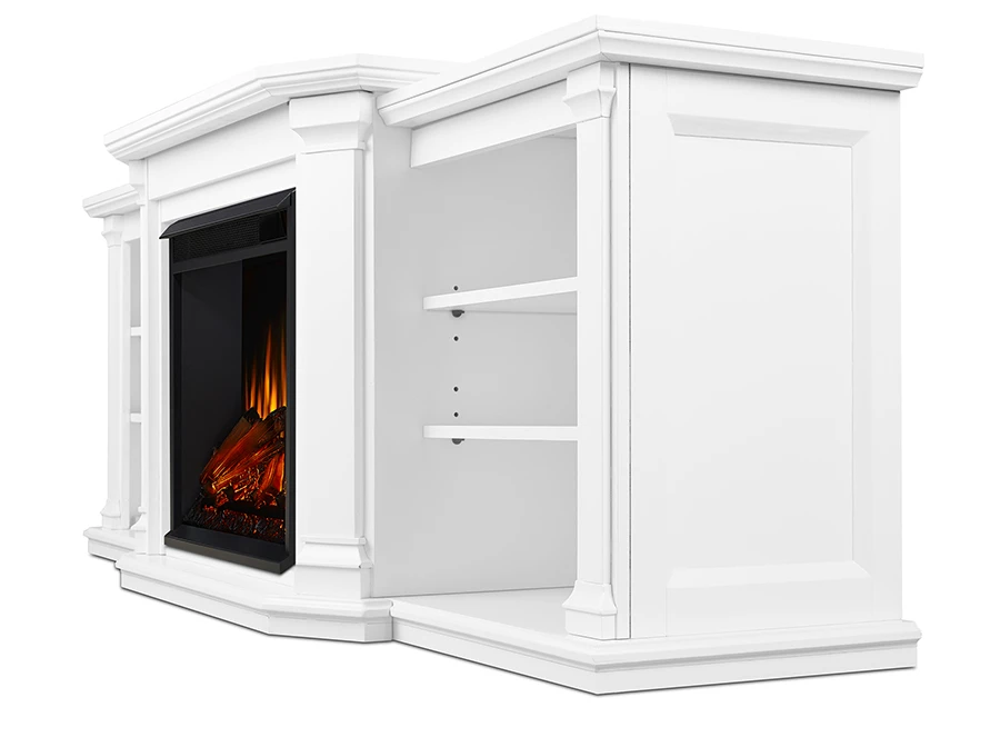 75.5" Valmont White Entertainment Center Electric Fireplace 3 75.5" Valmont White Entertainment Center Electric Fireplace - Image 3