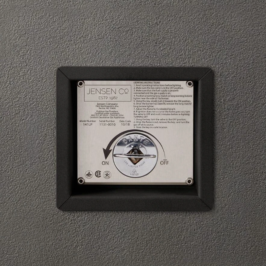 40" Eureka Casual Square Natural Gas Fire Table In Carbon 9 40" Eureka Casual Square Natural Gas Fire Table In Carbon - Image 9