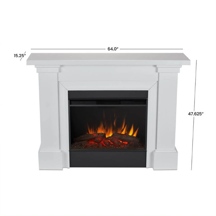 64" Manus White Electric Fireplace 8 64" Manus White Electric Fireplace - Image 8