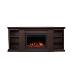 74" Winterset Dark Walnut Electric Fireplace -Dimplex Shop 8 149