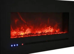 26" Sierra Flush Wall Mount Electric Fireplace W/ Steel Surrounding With Clear Media -Dimplex Shop 8 54