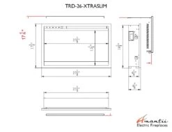 26" Traditional Xtraslim Electric Fireplace Insert -Dimplex Shop 8 73