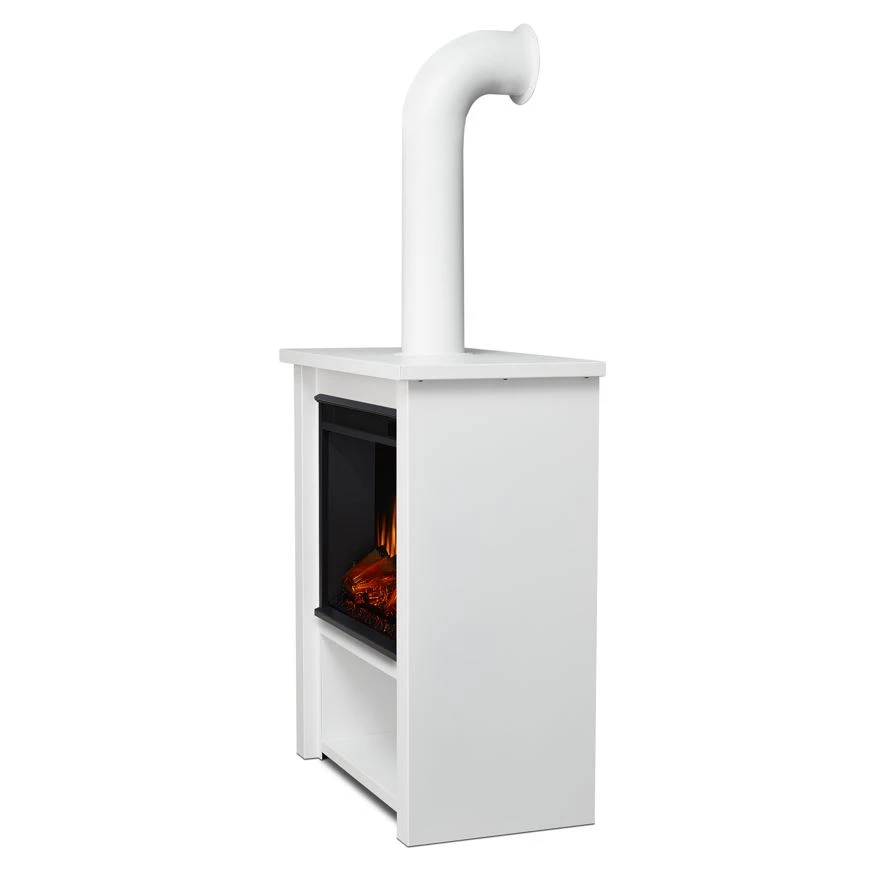 32" Hollis Real Flame White Electric Fireplace Stove 5 32" Hollis Real Flame White Electric Fireplace Stove - Image 5