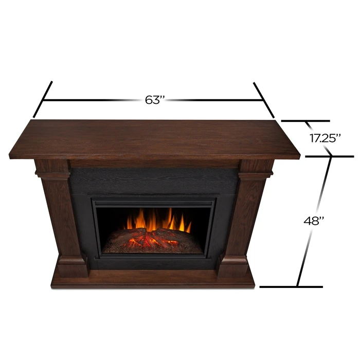 63" Callaway Chestnut Oak Grand Electric Fireplace 3 63" Callaway Chestnut Oak Grand Electric Fireplace - Image 3