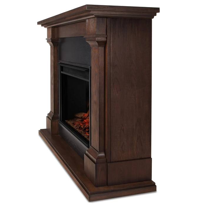 63" Callaway Chestnut Oak Grand Electric Fireplace 5 63" Callaway Chestnut Oak Grand Electric Fireplace - Image 5