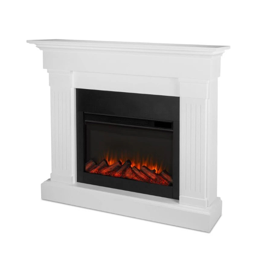 47" Crawford White Slim Infrared Electric Fireplace 1 47" Crawford White Slim Infrared Electric Fireplace