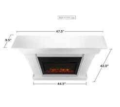 47" Crawford White Slim Infrared Electric Fireplace 9 47" Crawford White Slim Infrared Electric Fireplace -Dimplex Shop 8020E W3