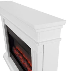 58" Beau White Electric Fireplace 7 58" Beau White Electric Fireplace -Dimplex Shop 8080E W Corner