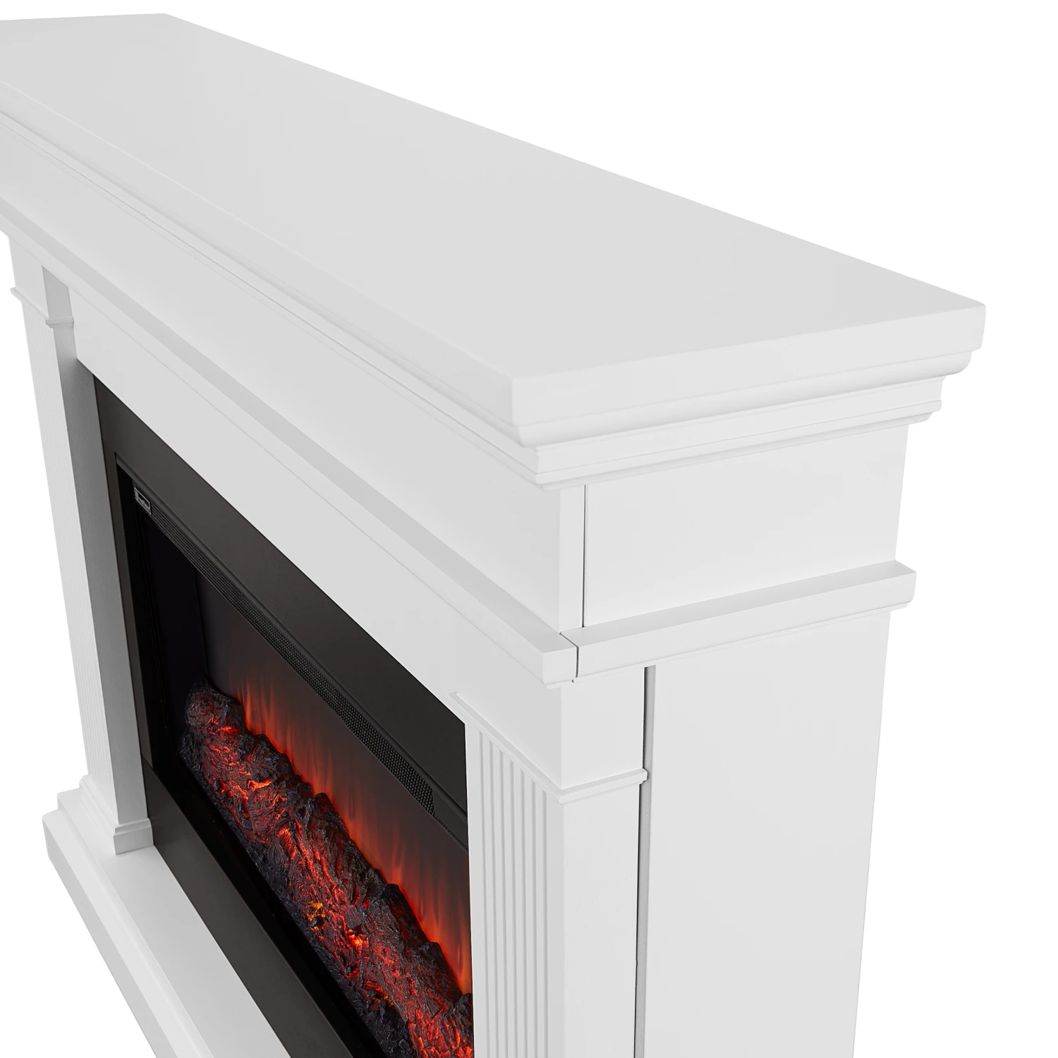 58" Beau White Electric Fireplace 3 58" Beau White Electric Fireplace - Image 3