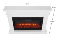 58" Beau White Electric Fireplace 9 58" Beau White Electric Fireplace -Dimplex Shop 8080E W DIMS