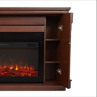 64" Carlisle Landscape Chestnut Oak Electric Fireplace 2 64" Carlisle Landscape Chestnut Oak Electric Fireplace - Image 2