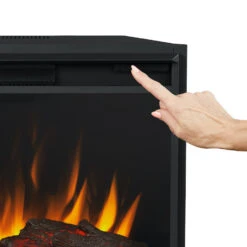 Whittier Grand Rustic White Electric Fireplace -Dimplex Shop 8440E AGR 5099 Demo Touch Button