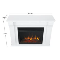 Whittier Grand Rustic White Electric Fireplace -Dimplex Shop 8440E RW DIMS