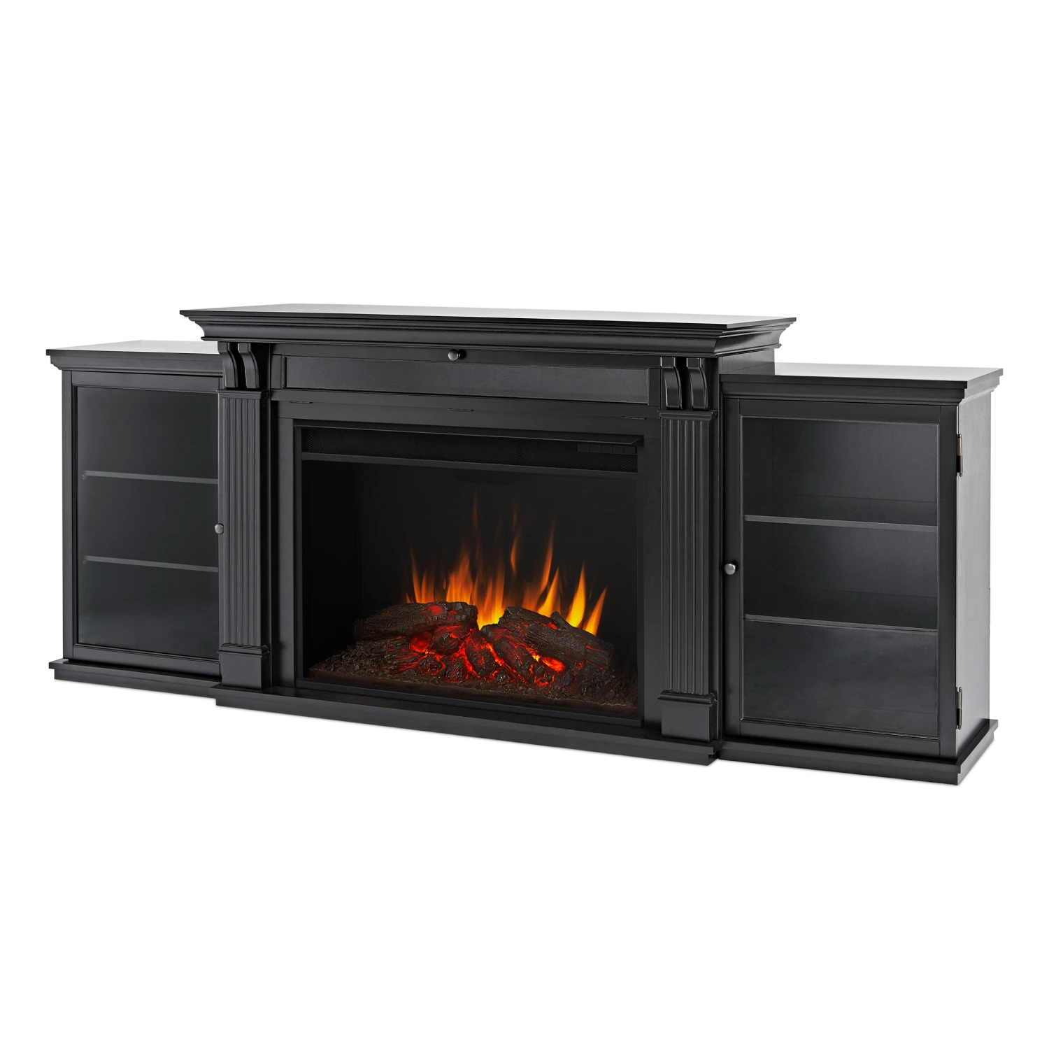 83" Tracey Grand Black Entertainment Center Infrared Electric Fireplace 1 83" Tracey Grand Black Entertainment Center Infrared Electric Fireplace