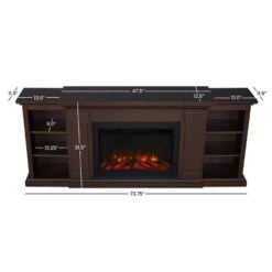 74" Winterset Dark Walnut Electric Fireplace -Dimplex Shop 9 120