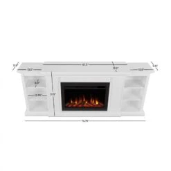 74" Winterset White Electric Fireplace -Dimplex Shop 9 121