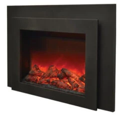 30" Sierra Flame Electric Fireplace Insert With Dual Steel Surround -Dimplex Shop 9 40 1