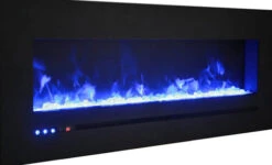 26" Sierra Flush Wall Mount Electric Fireplace W/ Steel Surrounding With Clear Media -Dimplex Shop 9 43