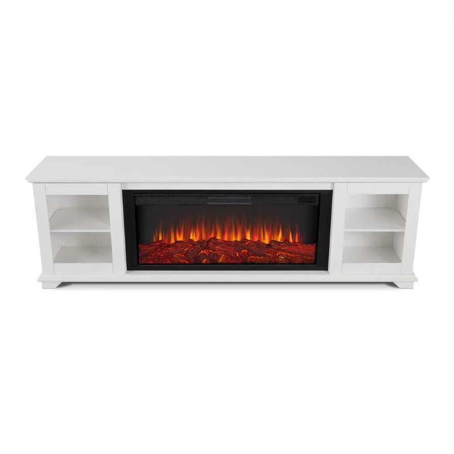 81" Benjamin White TV Stand Electric Fireplace 8 81" Benjamin White TV Stand Electric Fireplace - Image 8