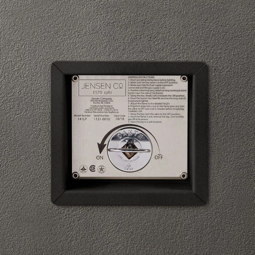 60" Eureka Casual Rectangle Propane Fire Table In Carbon 9 60" Eureka Casual Rectangle Propane Fire Table In Carbon - Image 9