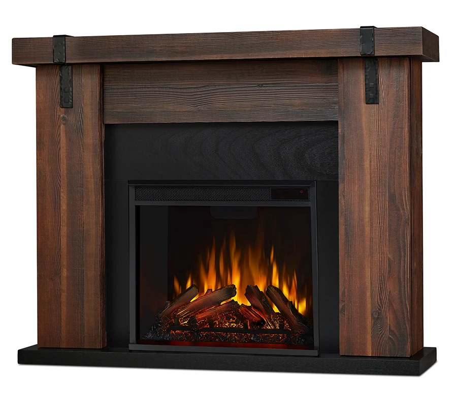 48" Aspen Chestnut Barnwood Electric Fireplace 2 48" Aspen Chestnut Barnwood Electric Fireplace - Image 2