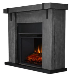 48" Aspen Gray Barnwood Electric Fireplace 21 48" Aspen Gray Barnwood Electric Fireplace -Dimplex Shop 9220E GBW Side