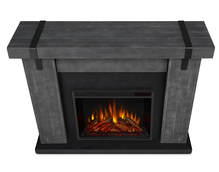 48" Aspen Gray Barnwood Electric Fireplace 4 48" Aspen Gray Barnwood Electric Fireplace - Image 4