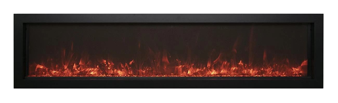 40" Panorama Xtraslim Smart Full View Indoor /Outdoor Electric Fireplace With Black Steel Surround 2 40" Panorama Xtraslim Smart Full View Indoor /Outdoor Electric Fireplace With Black Steel Surround - Image 2